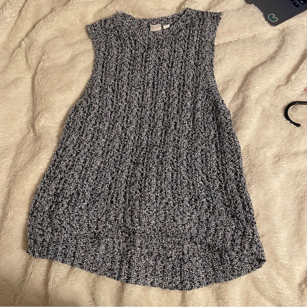 GAP Black, White and Blue Knit Vest Top